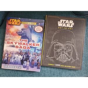 Starwars dot-to-dot and SkyWalker Saga Poster book, New!!